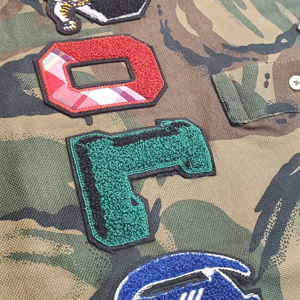 Polo Ralph Lauren Men's Camo Logo Patchwork Shirt - Picture 8 of 14